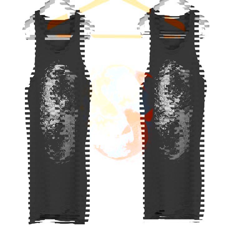 アニメ 日本の鯉 魚 陰陽 アート タンクトップ