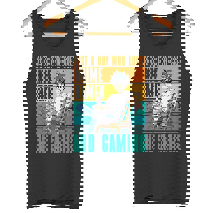 アニメラーメンとゲームが大好きな少年 カワイイゲーマー タンクトップ