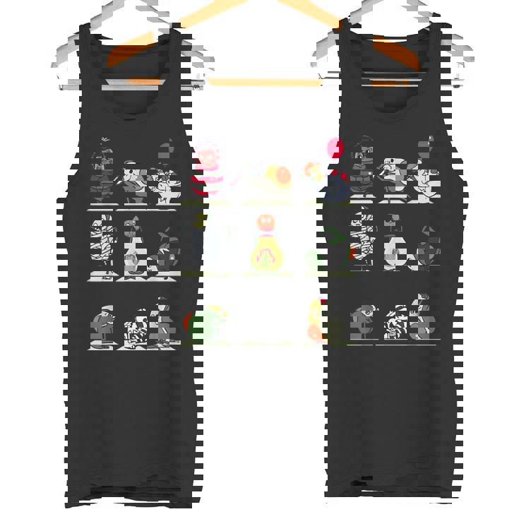 アボカド ヨガ ハロウィン モンスター タンクトップ