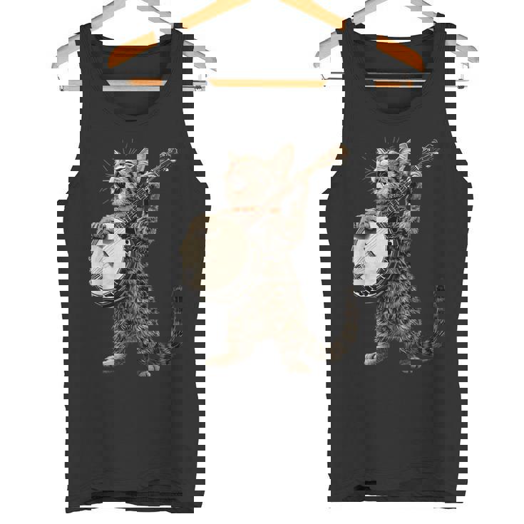 アメリカンショートヘアキャット ブルーグラス バンジョープレイヤー タンクトップ