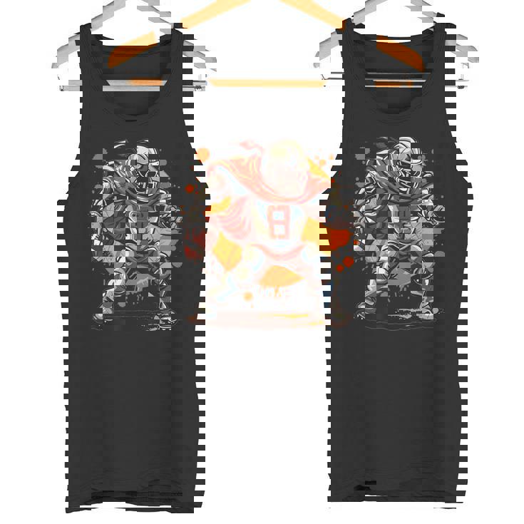 アメリカンフットボールのコスチュームを着たストロングナイト。 タンクトップ