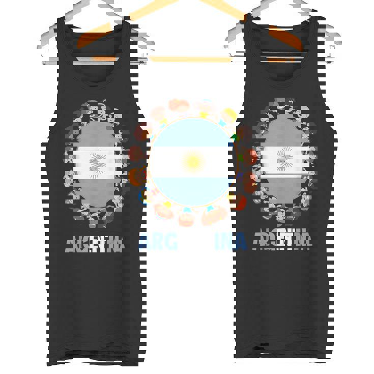 アルゼンチン国旗 ヒスパニック文化遺産月間 アルゼンチン キッズ タンクトップ