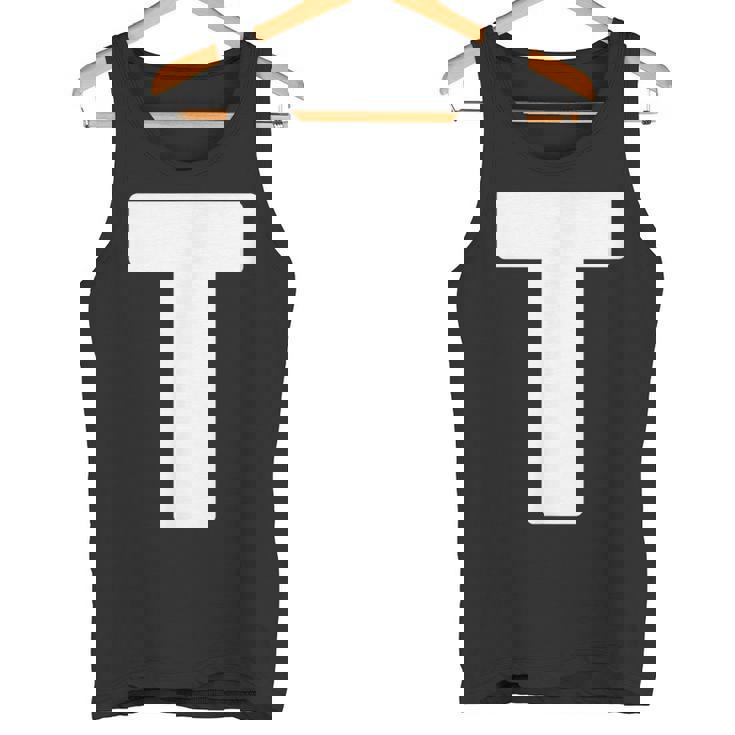 アルファベット T 大文字 モノグラム イニシャル タンクトップ