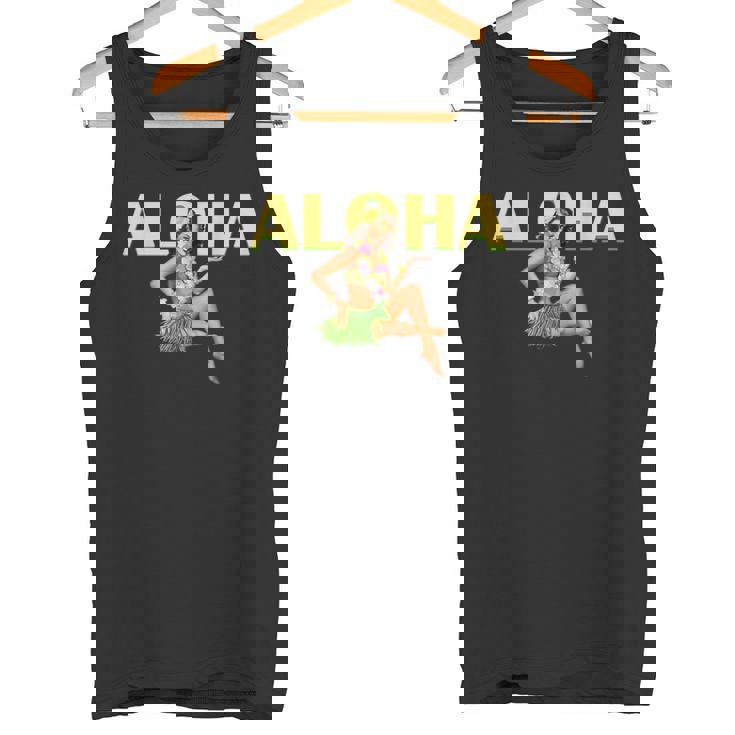 アロハ ハワイアン レトロ ヴィンテージ ピンナップガール ハワイ タンクトップ