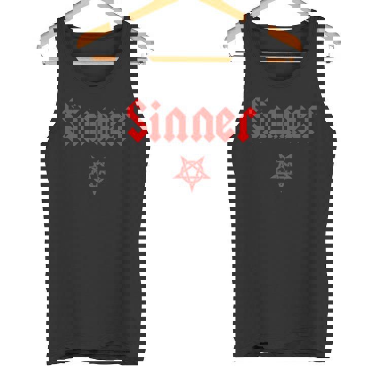アンチ・キリストの罪人 五芒星 タンクトップ