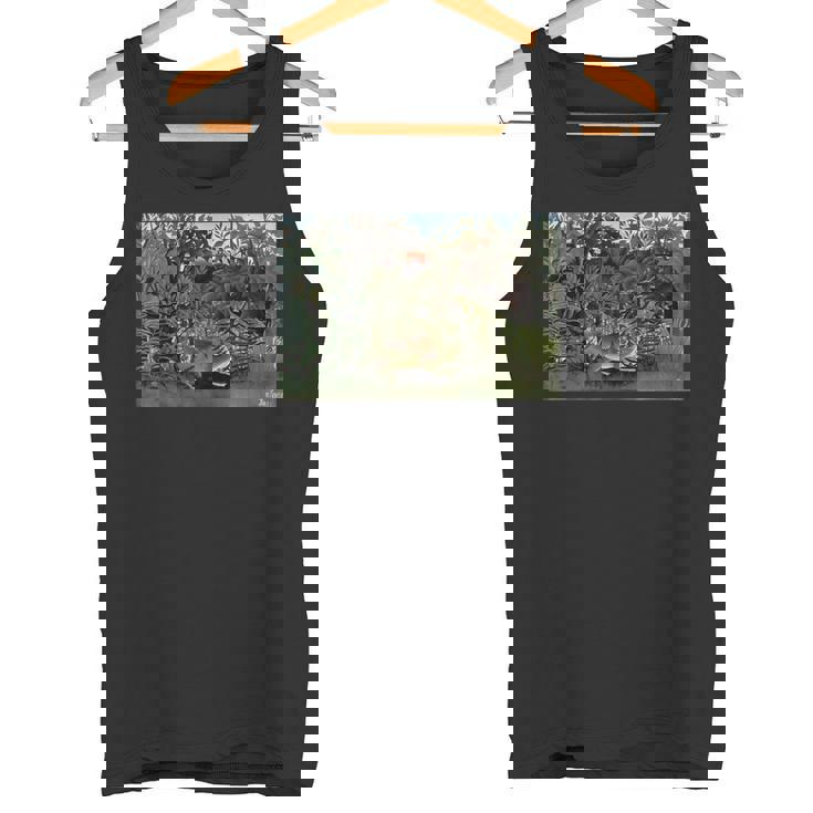 アンリ・ルソー作 空腹のライオンとアンテロープ 1905 タンクトップ