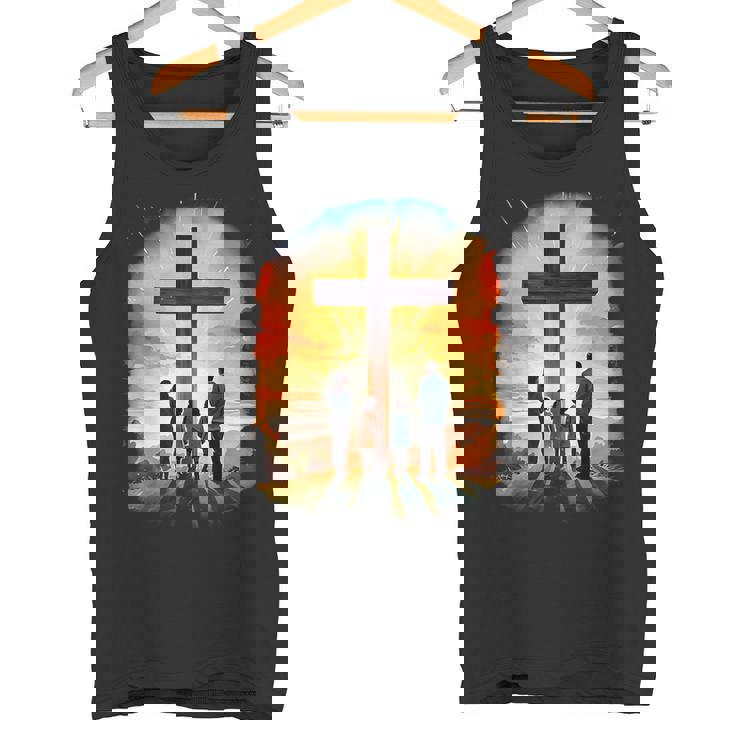 イエスキリストの十字架 – サンライズネイチャークリスチャン タンクトップ
