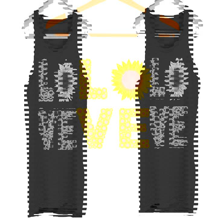 イエロー ひまわり ラブフラワー ひまわり 花柄 かわいい タンクトップ