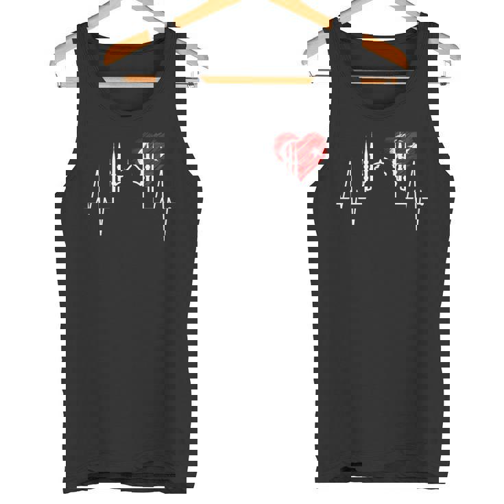 イスタンブールのスカイライン Heartbeat Turkey ブルーモスク Heart Istanbul 長袖tシャツ タンクトップ