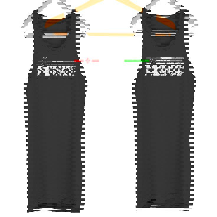 イタリア、フィレンツェのお土産、トリコロールとイタリアの国旗。 タンクトップ