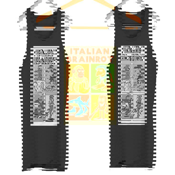 イタリアのブレインロットコミックポスター タンクトップ