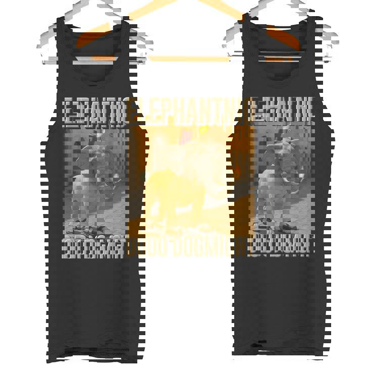 イタリアンブレインロットキャラクター エレファントニオ・ドードー ドッグマイ・ミーム タンクトップ