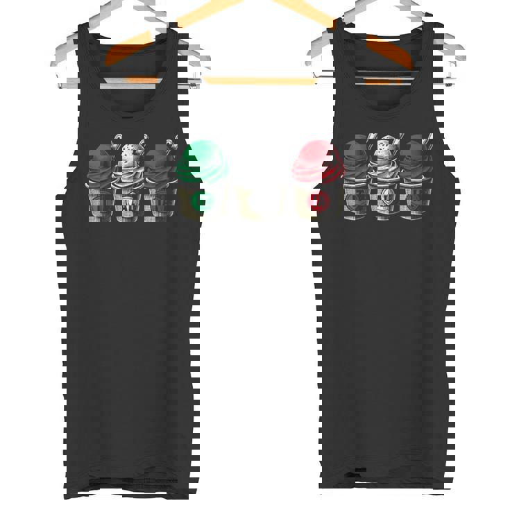 イタリア国旗カラーのイタリアジェラートカップ タンクトップ