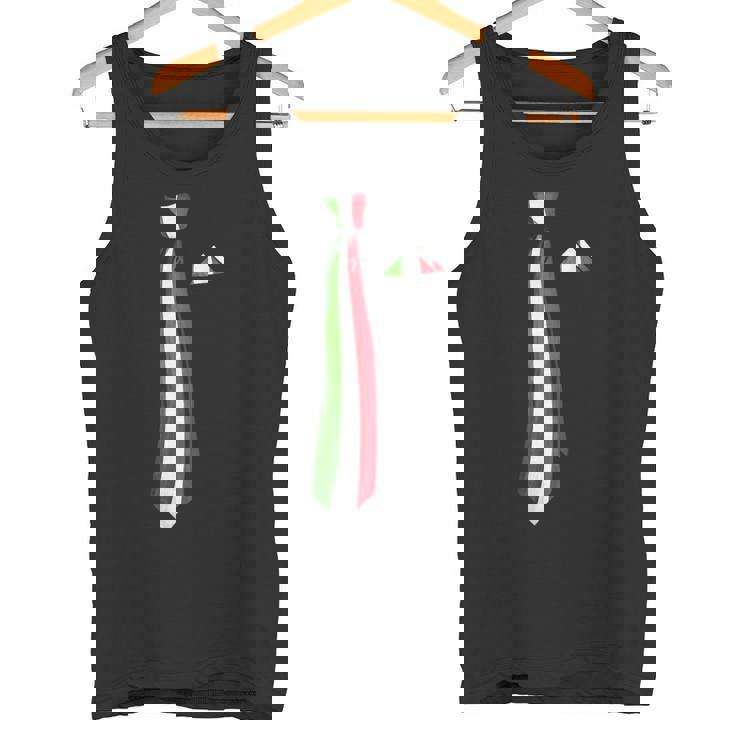 イタリア国旗ネクタイ愛国国旗 タンクトップ