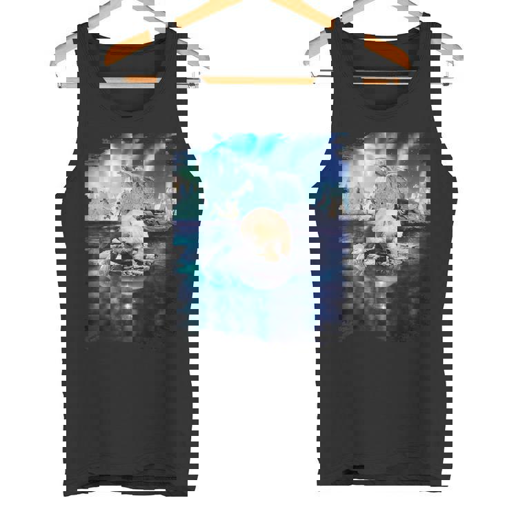 イルカと北のシロクマ、ライトとイルカ タンクトップ