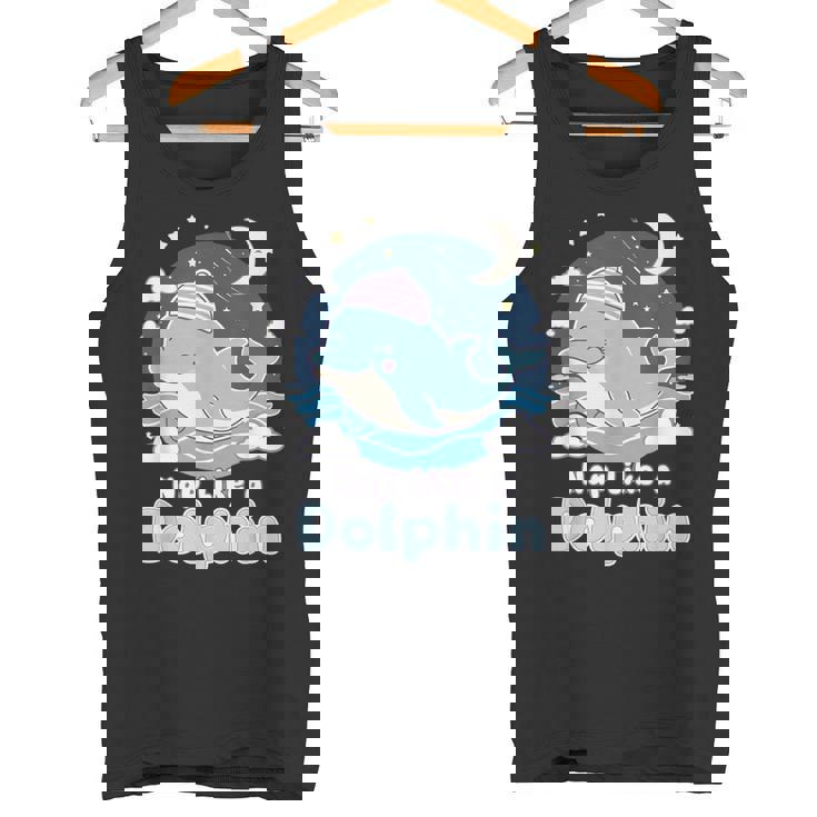 イルカのような昼寝 可愛い眠りイルカ タンクトップ