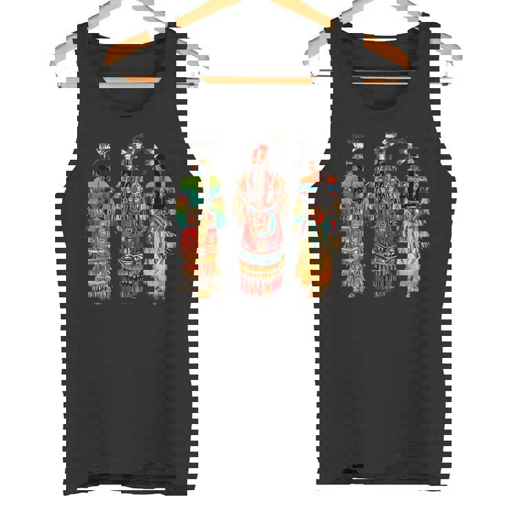 インディアン族 ネイティブアメリカン フェザーヘッドドレス インディアンチーフ タンクトップ