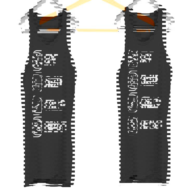 イート・スリープ・チェロ・リピート タンクトップ