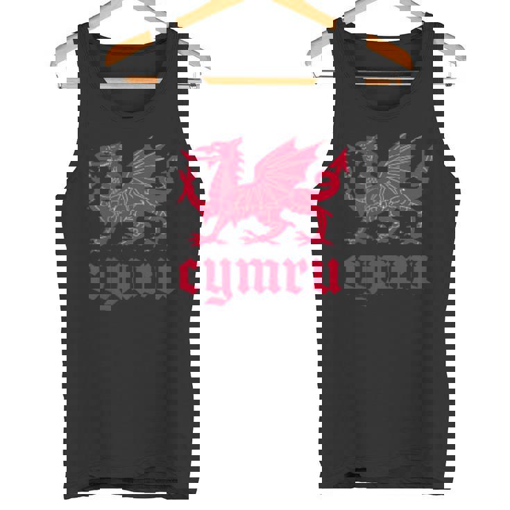 ウェールズ・ウェールズ・ウェールズ・シムレーグ・レッド・ウェールズ・ドラゴン タンクトップ