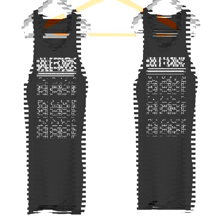 ウクレレコード 面白いプレーヤー 音楽好き ミュージシャン グラフィック タンクトップ