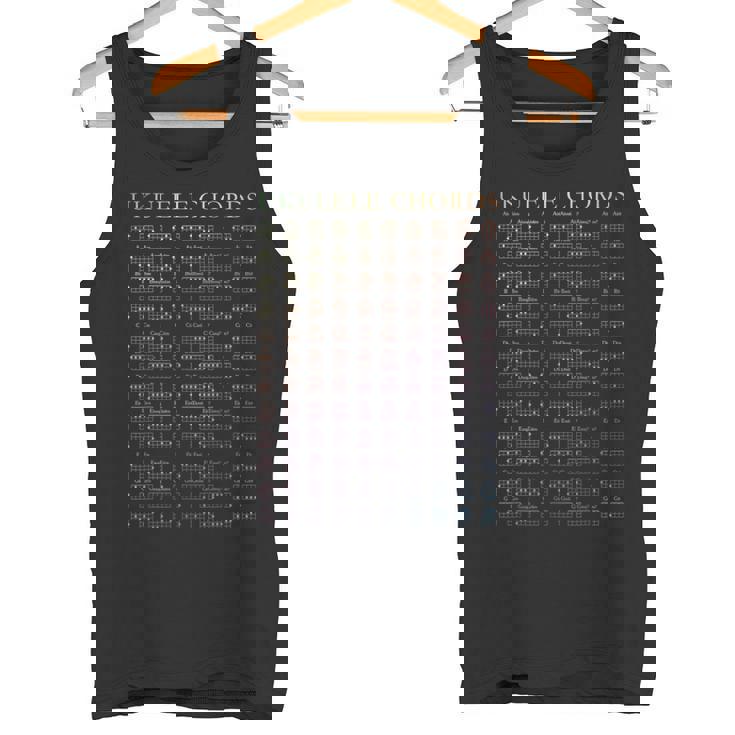 ウクレレレインボーコードチャート Gcea チューニング ウケノート タンクトップ