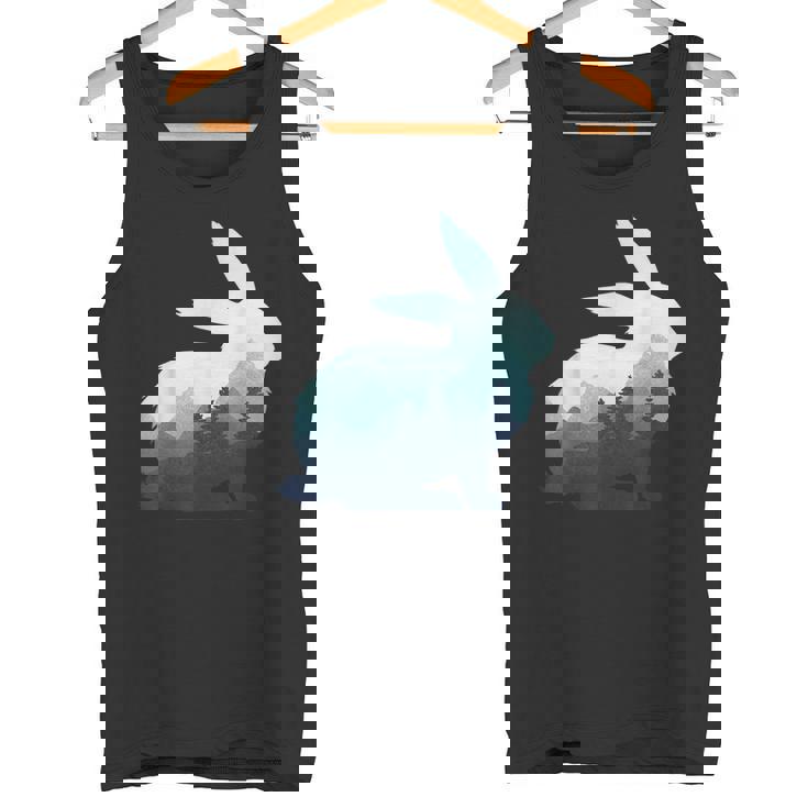 ウサギ バニー 野ウサギ 動物 野生 芸術的 グラフィック 自然 タンクトップ