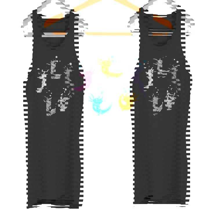 ウーパールートル メキシコウォーターサラマンダー カラフルなウーパールーパー タンクトップ