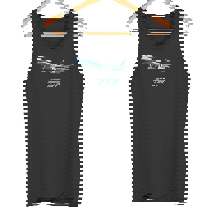 エアラインジェット777飛行機旅客機ジャンボジェット タンクトップ