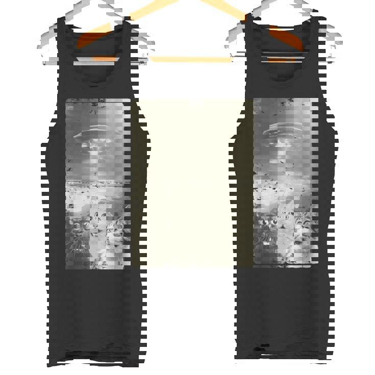 エイリアン Ufo ファニー キャッツ エイリアンの侵略猫 タンクトップ