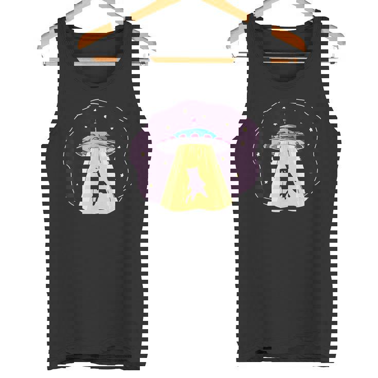 エイリアン Ufo ファニー キャット おもしろ 猫好き 猫飼い 猫 ネコ ねこ 黒猫 くろねこ好き 面白い タンクトップ