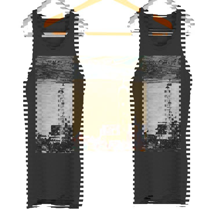 エゴン・シーレ作「ドナウ川のシュタインの教会」1913 タンクトップ