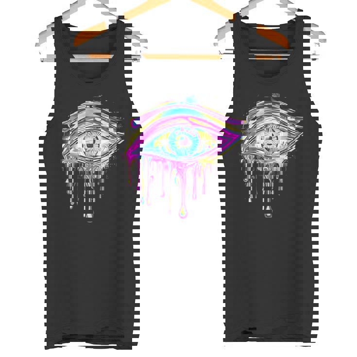 エジプトのホルスの目 トリッピー サイケデリック アート 宇宙 シュール タンクトップ