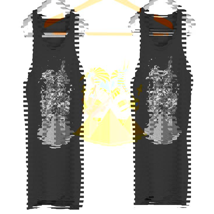 エジプトの神々アヌビスとホルスの目エジプトのピラミッドアンクのシンボル古代エジプト神話 タンクトップ