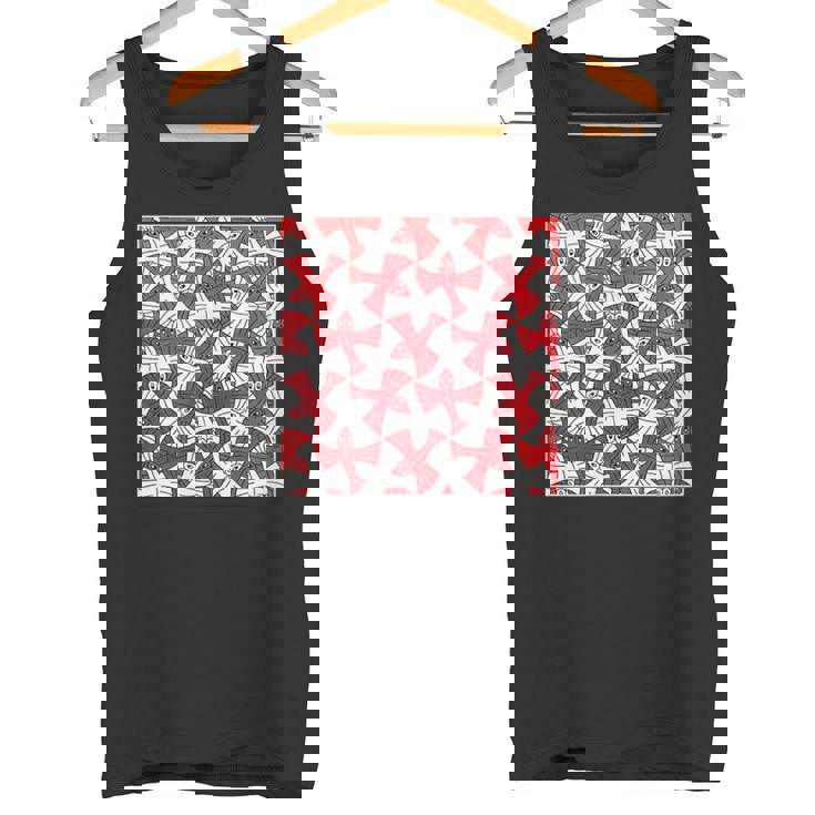 エッシャーにインスパイアされた鳥のテッセレーション。 タンクトップ