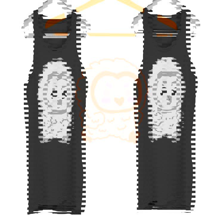 エッホエッホ 一生懸命に走るフクロウの赤ちゃん イラスト タンクトップ