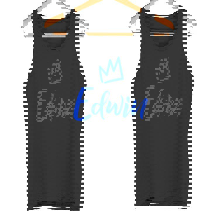 エドウィン ザ・キングブルークラウン&ネーム 男性用 エドウィンと呼ばれる タンクトップ