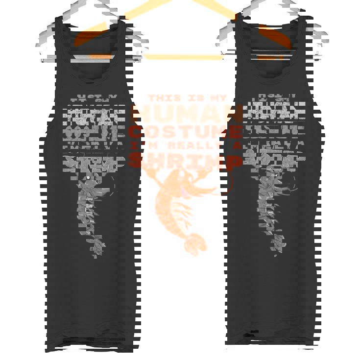 エビ 面白い人間のコスチューム レトロ エビやザリガニ タンクトップ