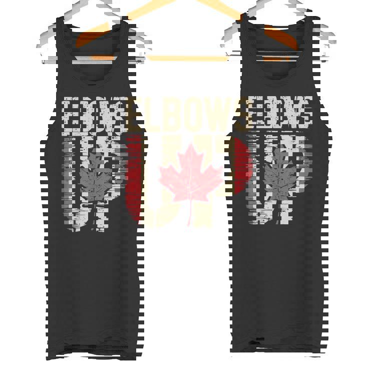 エルボーズアップ カナダ カナダ国旗 プライド 北 強い メープルリーフ タンクトップ