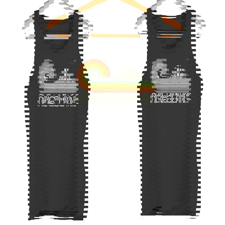 オーストラリア 休暇のお土産 レトロ ビンテージ スカイライン メルボルン タンクトップ