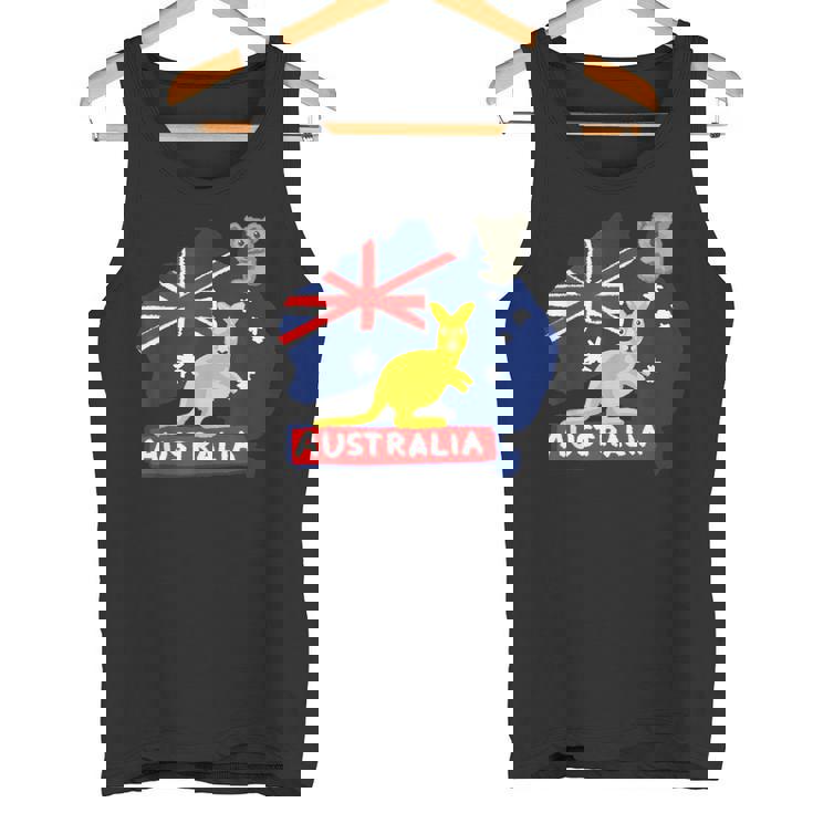 オーストラリア国旗マップ コンチネント カンガルー コアラ タンクトップ