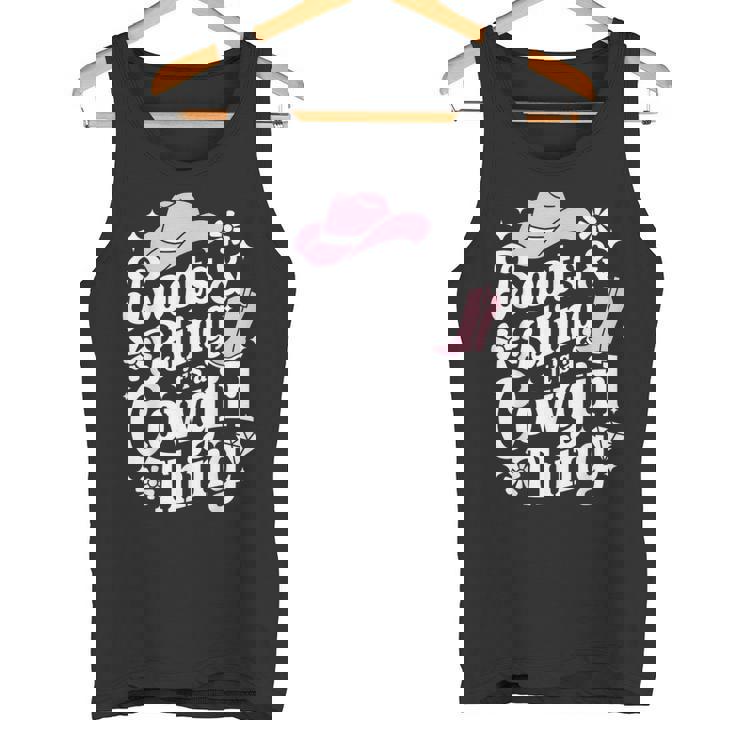 カウガールブーツ、キラキラ、カントリーミュージックギフト タンクトップ