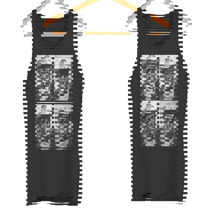 カウボーイ ゴリラ サングラス付き 動物 写真 ブース ウエスタン タンクトップ