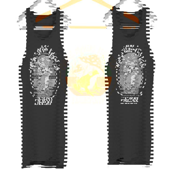 カエルとキノコ 毎日魔法を起こしましょう。 タンクトップ