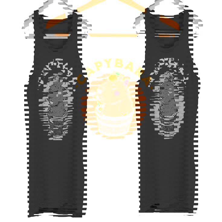 カピバラ 飼育員 動物 げっ歯類 自然 リラックス スパ タンクトップ