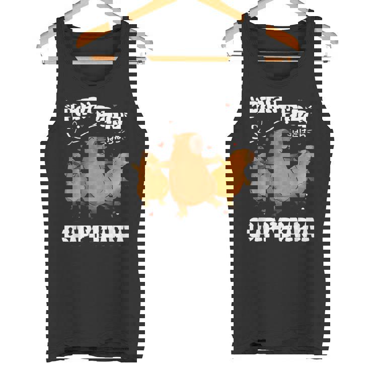 カピバラ好きファニーパラパラカピバラ タンクトップ