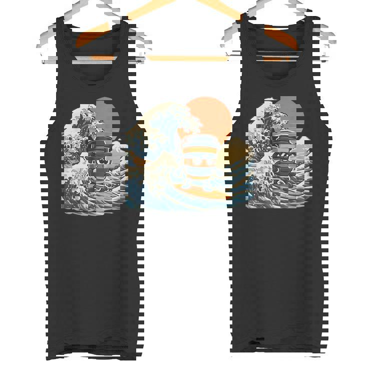 カプチーノ アサシーノ 和波 アート 忍者 コーヒー好き タンクトップ