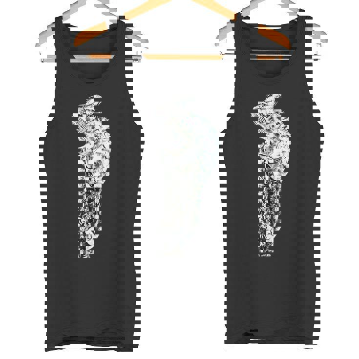 カメレオン 爬虫類 モチーフ カラフル テラリウム カメレオン タンクトップ