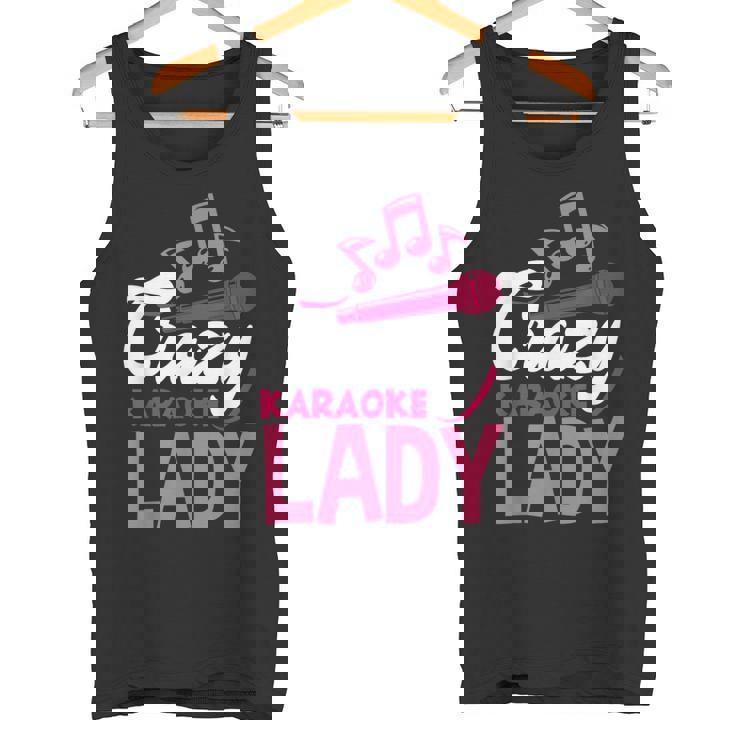 カラオケレディ おもしろ音楽好き カラオケシンガー タンクトップ