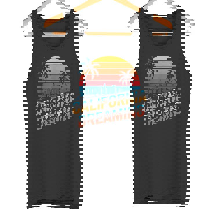 カリフォルニア ドリーミング サンセット ヤシの木 街並み タンクトップ