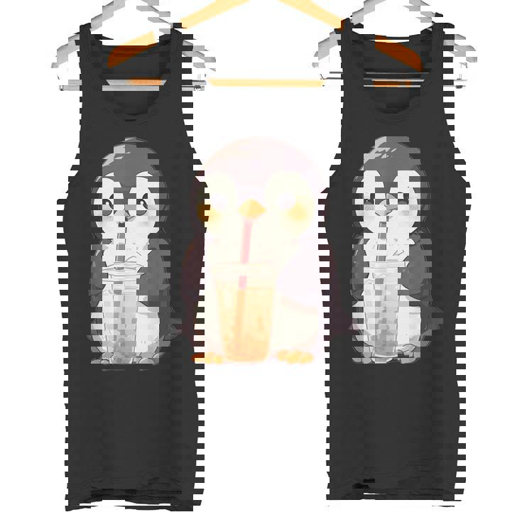 カワイイ ペンギンドリンク バブルティー ペンギンボバ タンクトップ